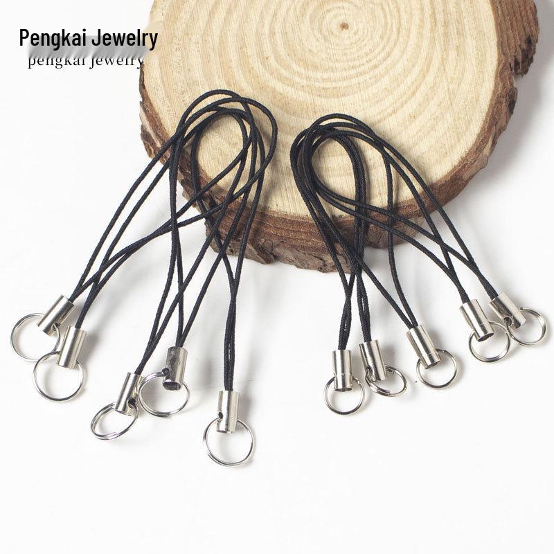 Elastic DIY Jewelry & Phone Lanyard with Lobster Clasp & Metal Tube