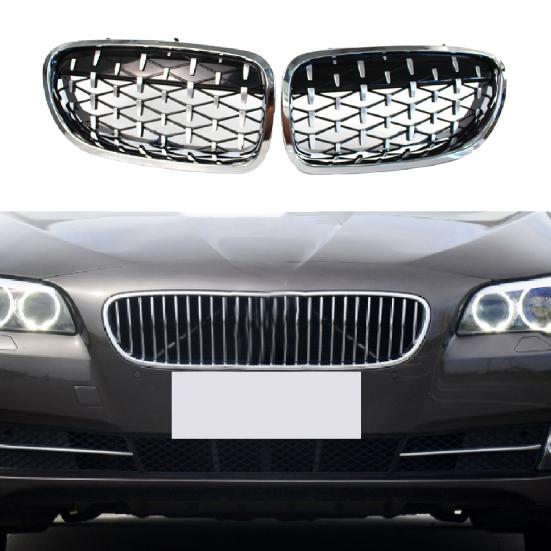 

2Pcs Center Grill Kidney Replacement Anti-scratch Electroplating Wear-resistant Front Grille 51137261355 51137203649 51137200728 for