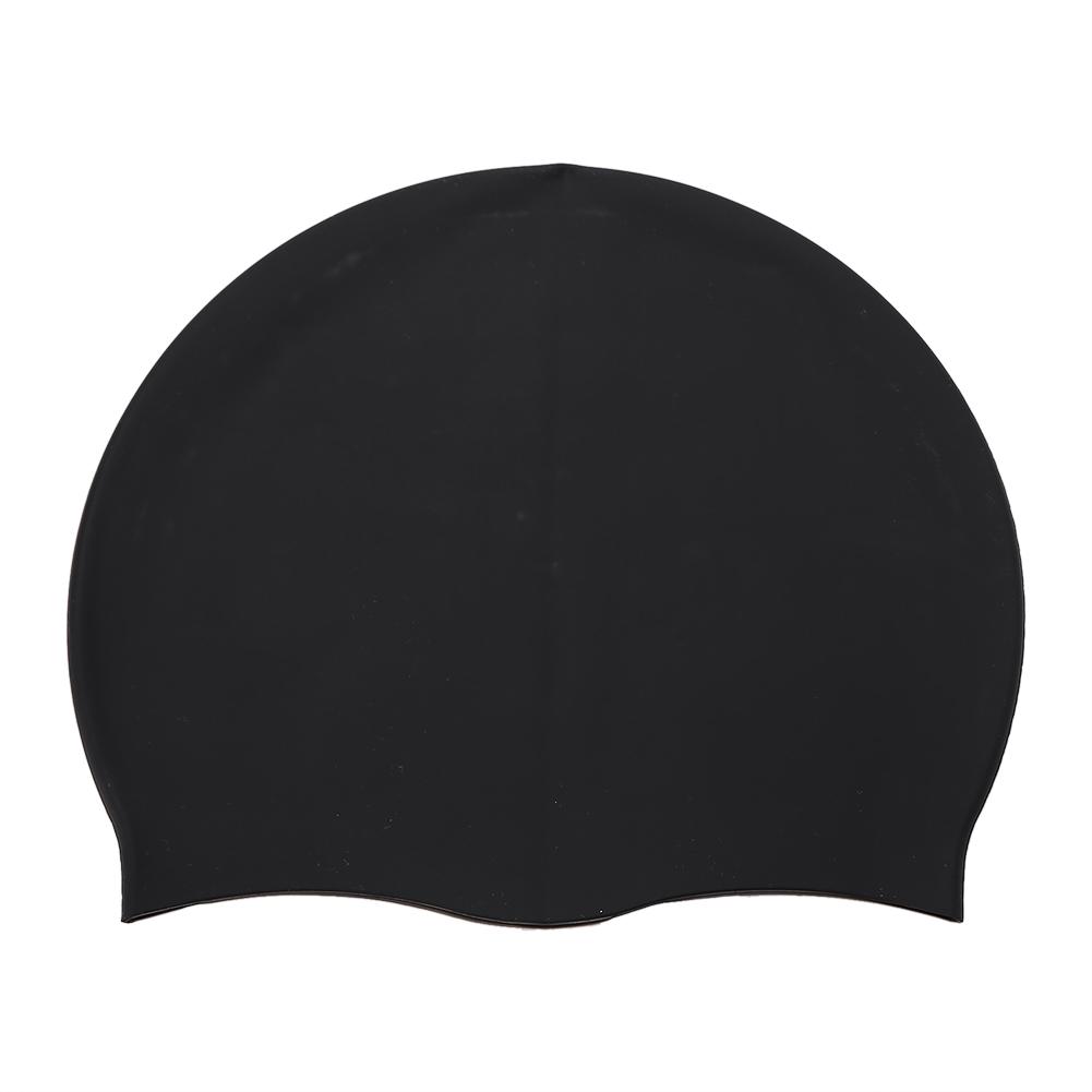 

5Colors Adult Kid Unisex Elastic Silicone Swimming Swimwear Bathing Cap Waterproof Swim Hat Black
