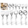 304 Stainless Steel Kitchenware Sets,Outdoor Camping Portable Folding Spoon,Strainer,Frying Shovel,Spatula,Travel Tableware Set