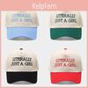 Cotton Baseball Cap With Embroidered Letters And Adjustable Fit For Casual Sportswear