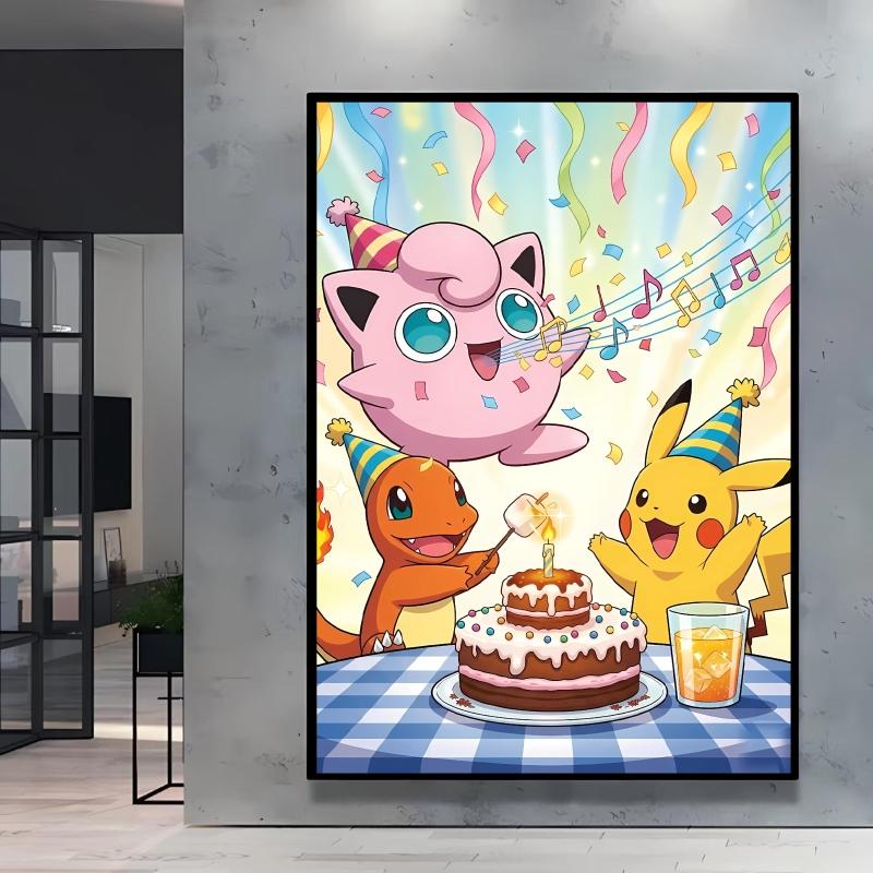 

Classic Anime Canvas Paintings Pokemon Modular Prints Birthday Decoration Painting Home Modern Living Room Painting Wall Art 21X30CMNo Framed