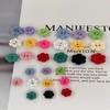 Multicolour Resin Flower Buttons Plastic Flower Buttons Sewing  Handmade Crafts Lovers