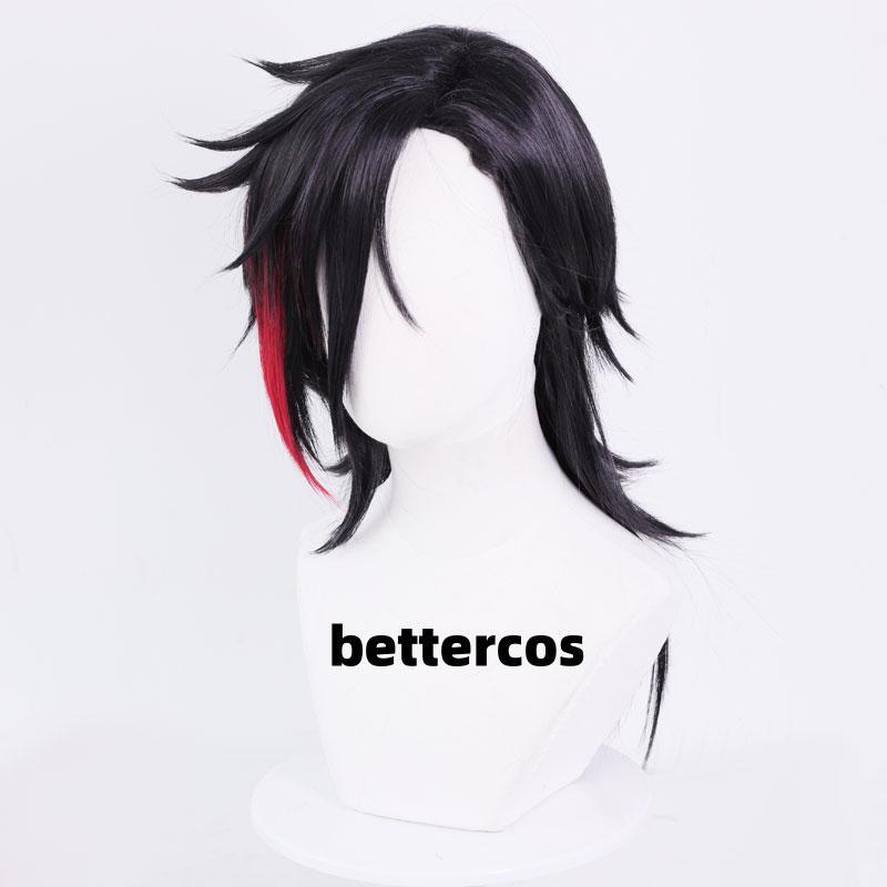 Game Arcane Season 2 Vi Jinx Cosplay Wig Vi Black and Red Hair For Women Men Halloween Carnival Party LOL Role Play Wig