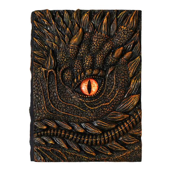 Dragon Eye 3D Embossed Journal Refillable Travel Notepad Vintage Blank Pages Notebook for Sketching Calligraphy
