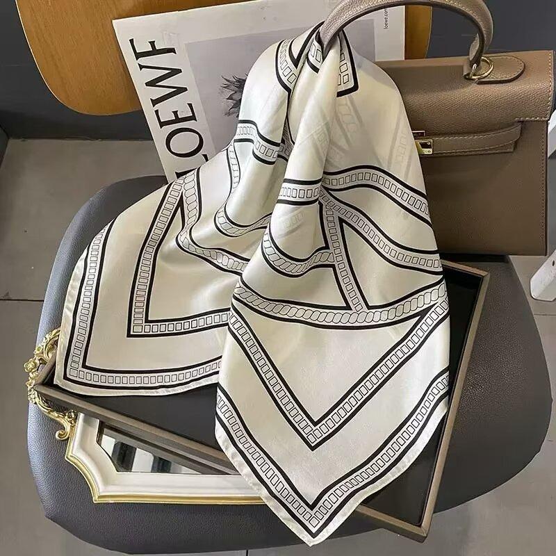 70 silk scarf square scarf high sense fashion versatile professional simulation silk small scarf versatile printed women's silk scarf