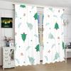 Christmas Tree Snowflake Pattern Printed Curtains Decorations Home Room Curtain Polyester