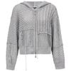 Women's Loose-Fit Crochet Hooded Cardigan
