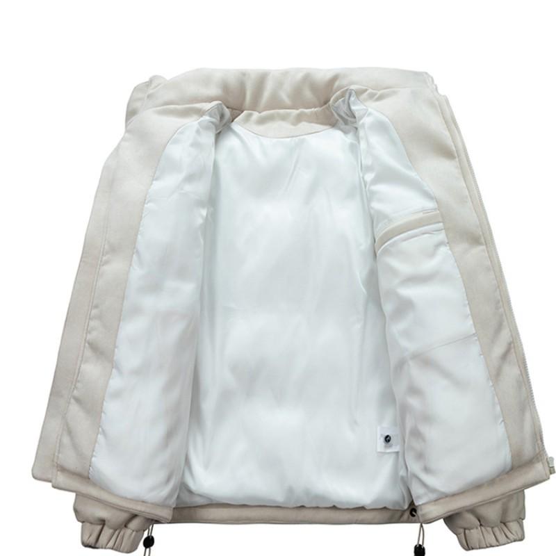 Winter neue Herren Baumwolle gefütterte Jacke hochwertige Mode alles Stehkragen Wildleder Baumwolle gefütterte Jacke
