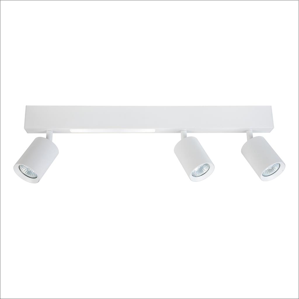 Reflektor Sufitowy Nowoczesny Potrójny Do Salonu Biały Listwa Zmienna Barwa Led 5W + 3Xgu10 Magnet Milagro