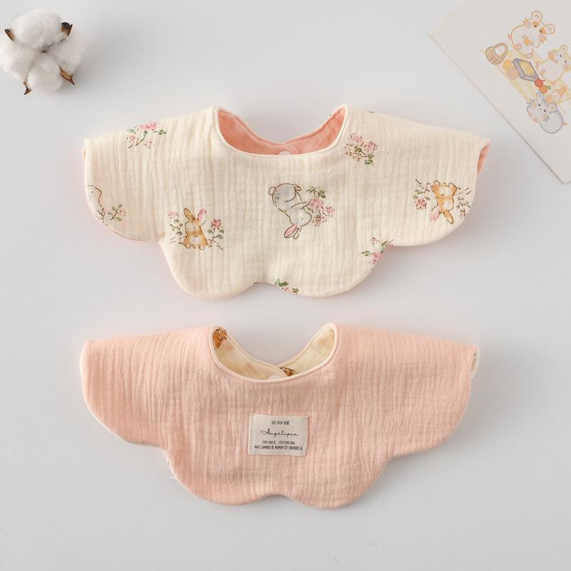 New Cute Cotton Baby Feeding Drool Bib Infants Two-sided Usable Saliva Towel Soft Burp Cloth For Newborn Toddler Kids Bibs