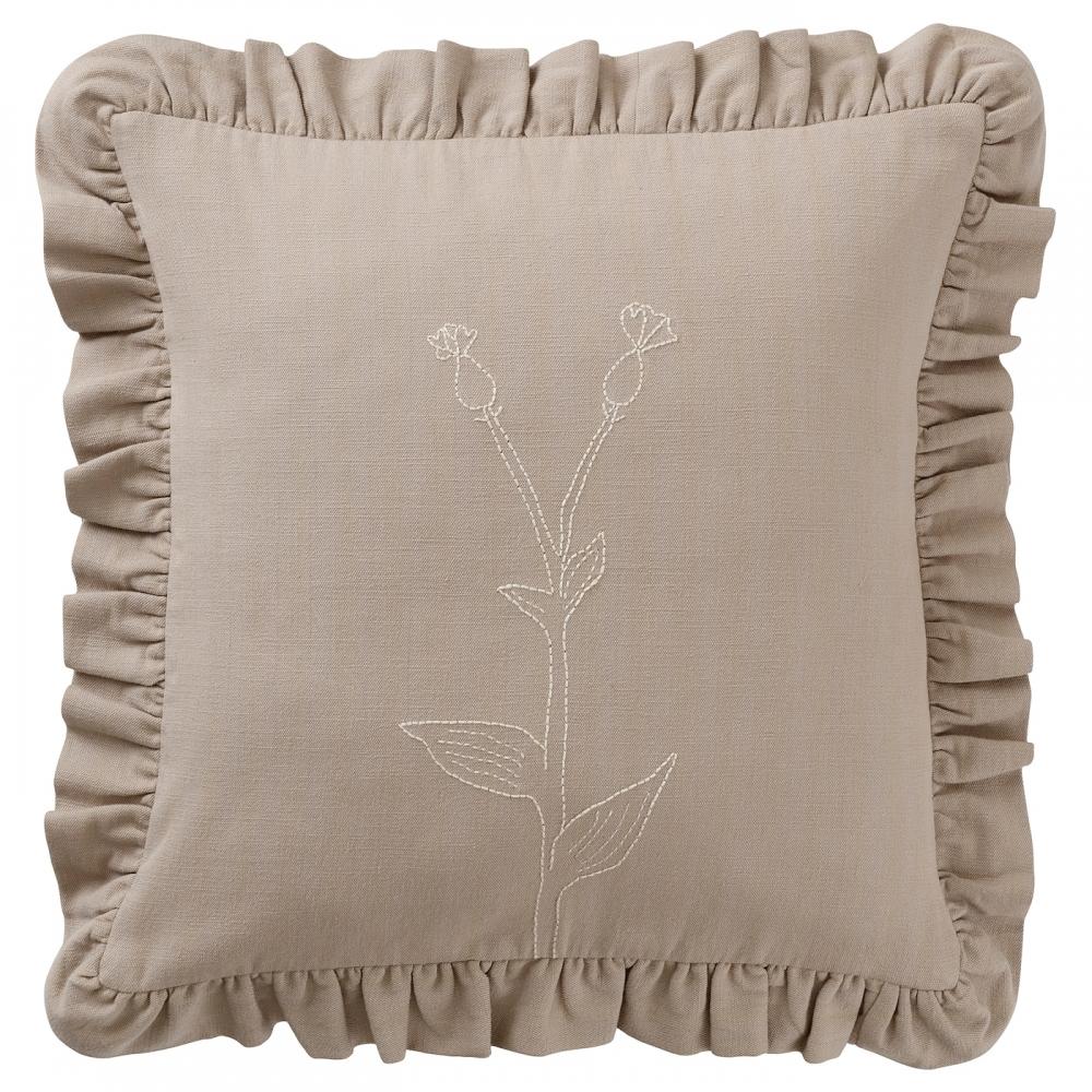 

IKEA KERNEJLIKA cushion cover beige embroidery 50x50 cm