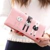 Damen Portemonnaie Abriebfestes Leder Portemonnaie Niedliche Katzen Kartenhalter Handy Tasche Lange Clutch Münzbörse Für Kinder Mädchen