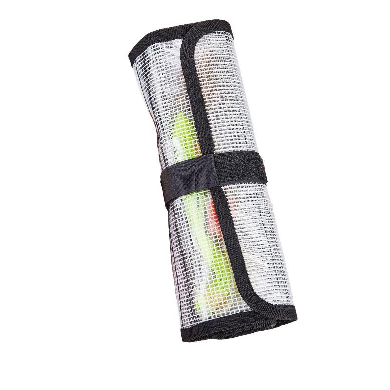 Roll Up Fishing Lure Wraps Set-Durable Lure Bag 6 Pocket PVC Protective Cover Saltwater Hook Covers Fabric Lure Protector