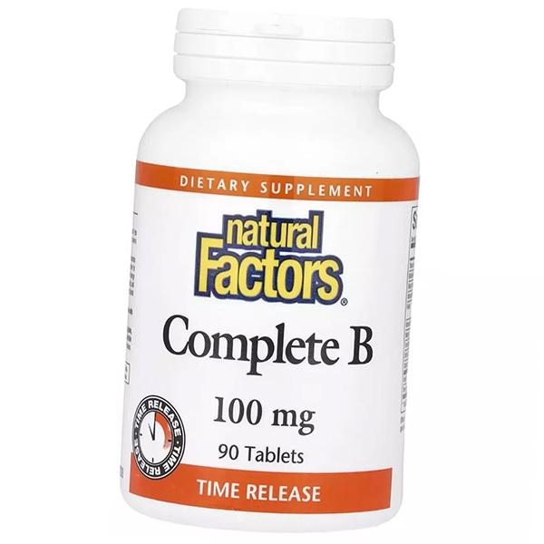 

Комплекс Вітамінів групи В, Complete B 100, Natural Factors 90таб (36406047) 90tab