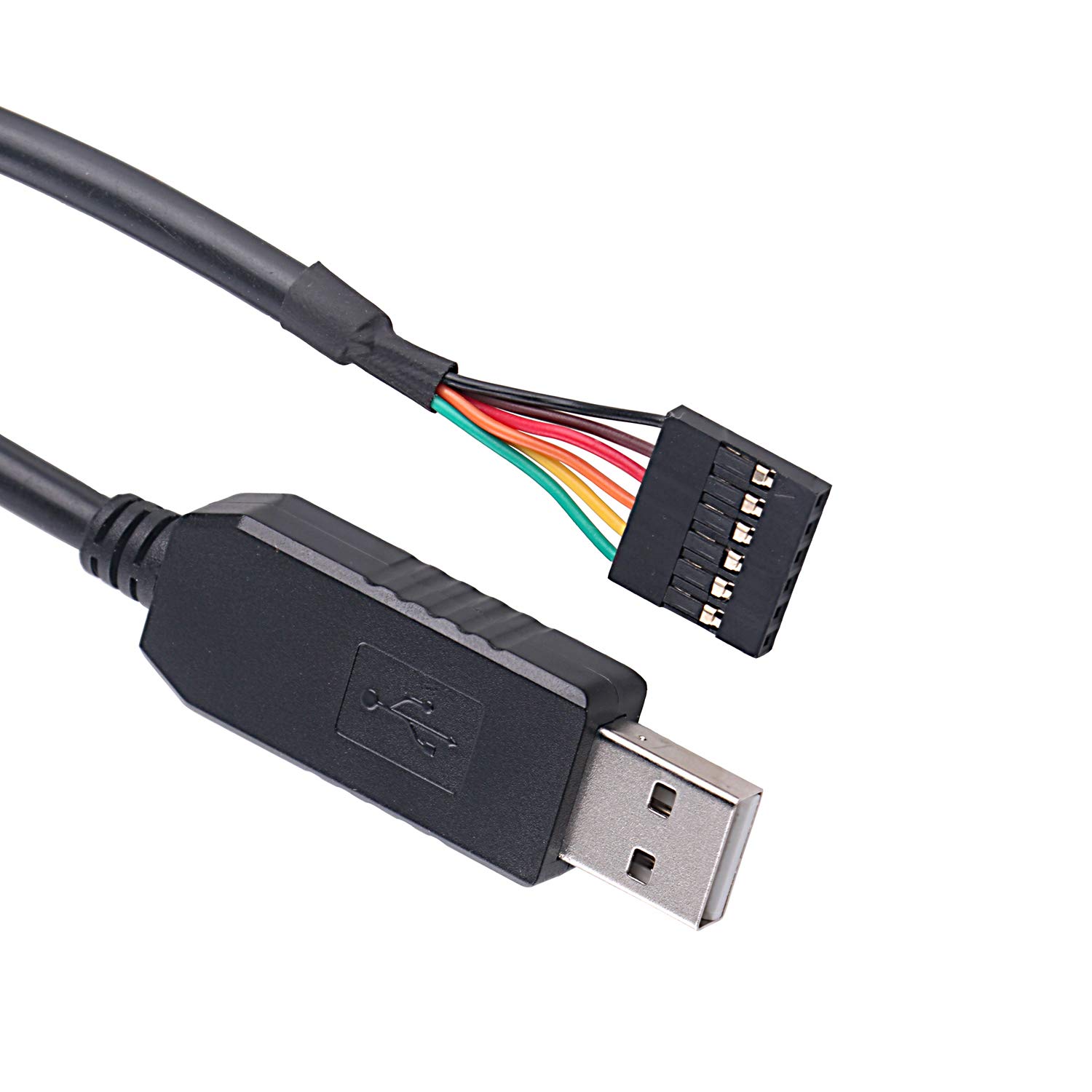 FTDI Chip USB 5V TTL UART Serial Cable 1.8m Length TTL-232R-5V Compatible Barcode Scanner Printer Computer 3-in-1 Multi-Function 1.8 m чёрный
