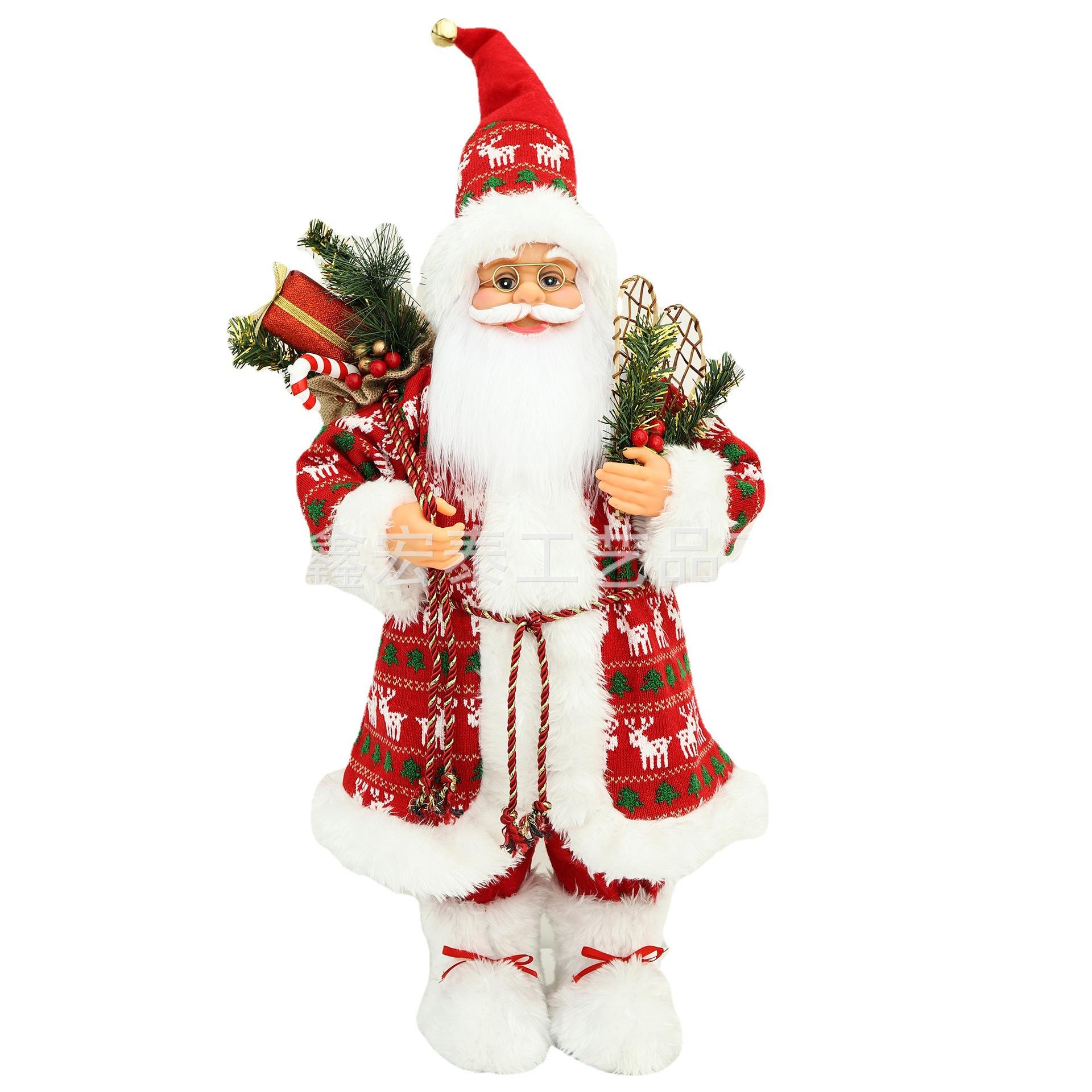 

Новогодние рождественские украшения для дома, высота 30 см, кукла Санта-Клауса, детские подарки, оконные украшения, с Рождеством S