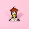 Riman Characters Changeable Sakura Metal Badge Magic Card Girl Sakura Enamel Badge High-end Brooch Accessories