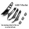 Carbon Fiber Inner Handle for F10 F11 F18 BMW 5 Series Armrest Pull Trim Cover 7 Pcs Set 51417225875 51417261933 51417225879