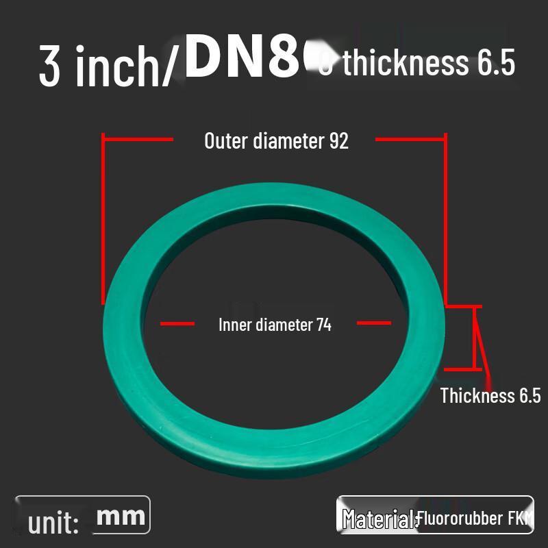 Quick Connector Lever Type Sealing Ring Gasket DN80 3 inch, 6.5mm Thick