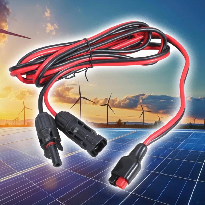 200/300cm 12AWG Solar Charging Cable ADS To Multi-Contact 4 Connectors 30Amp Output For Generators Battery Systems