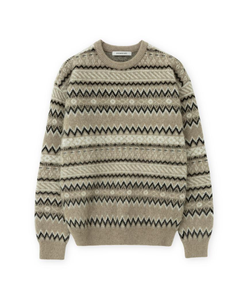 Beulaunyadeu Fair Isle Sweater, Beige