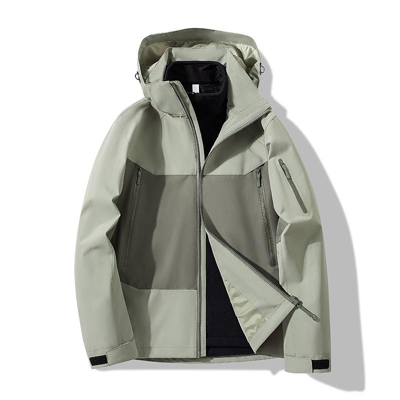 Women's 3-in-1 Waterproof Windproof Warm Jacket Set for Autumn/Winter Mountaineering