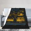 Back To The Future DeLorean Scheman Filt Korallfleece Plysch Varma Plädar för Sängkläder Plädar Täcke Portabel