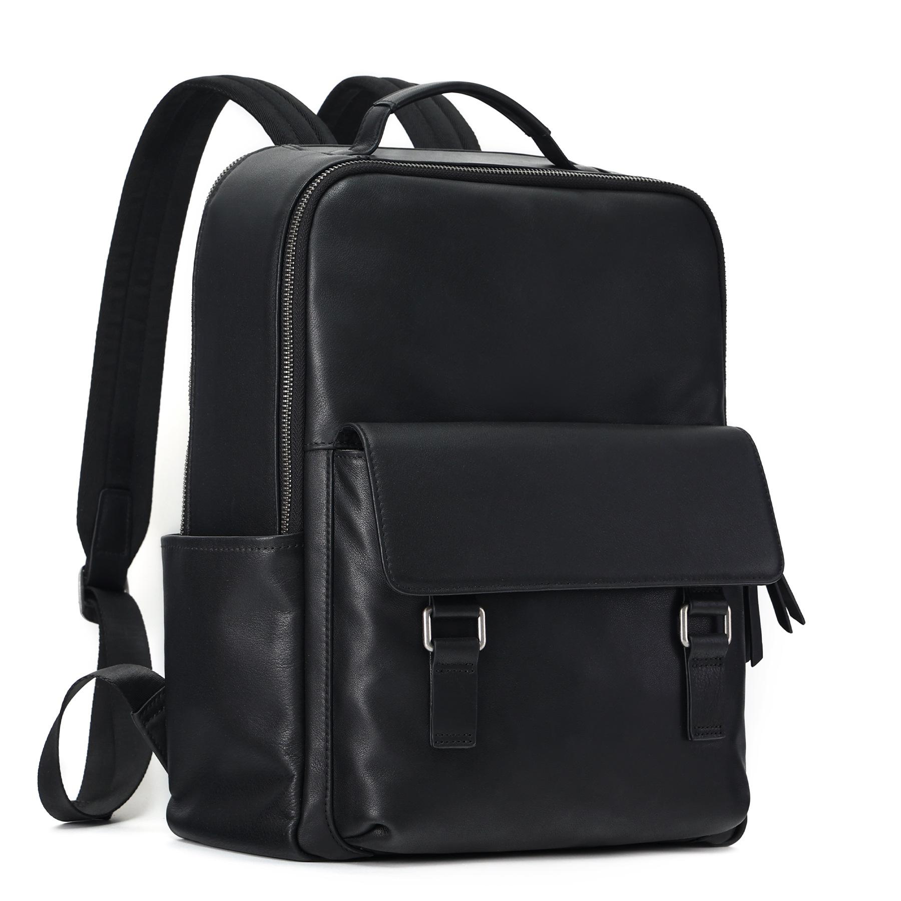 

Рюкзак мужской из натуральной кожи большой вместимости для деловых поездок, сумка для компьютера, мужской рюкзак чёрный