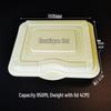 Disposable 4-Compartment Lunch Box with Lid