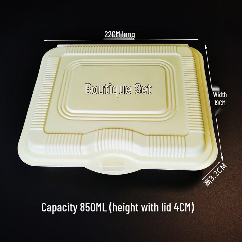 Disposable 4-Compartment Lunch Box with Lid