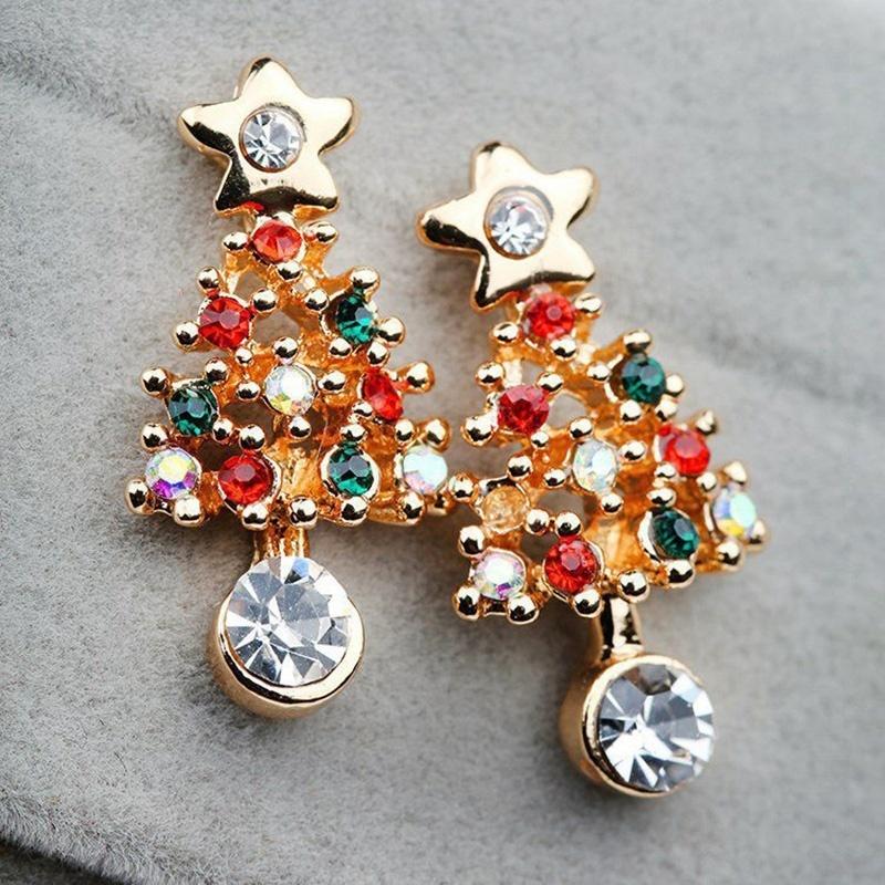 1 Pair Elegant Lady Christmas Tree Star  Earrings  Jewlery