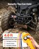Wciągarka elektryczna 1134 kg, Wciągarka 12V DC do ATV/UTV z liną syntetyczną 4,8 mm x 12 m i przewodowym pilotem zdalnego sterowania, Wodoodporność IP55, Rolka prowadząca z aluminiową obudową