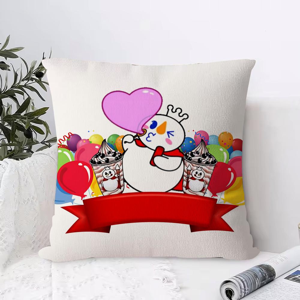 

MIXUE Ice Cream & Tea Pillow Case Ultra Soft Skin Friendly Fabric Cloud Like Comfort & Concealed Zipper 12x12Inch