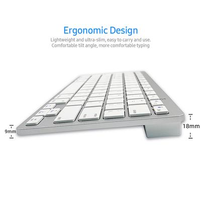 78 Keys Spanish Wireless BT Keyboard BT 3.0 Portable Ultra-slim Keyboard Support