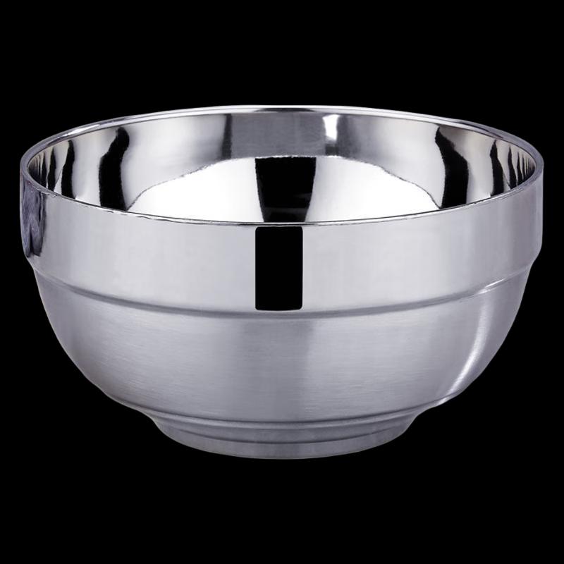 ZISIZ 304 Stainless Steel Double-Layer Rice Bowl