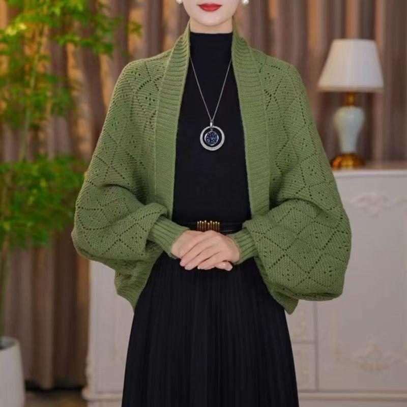 Fall/Winter Casual Chic Knit Shawl Cardigan Cozy Warm Stylish Wrap Shawl for Women