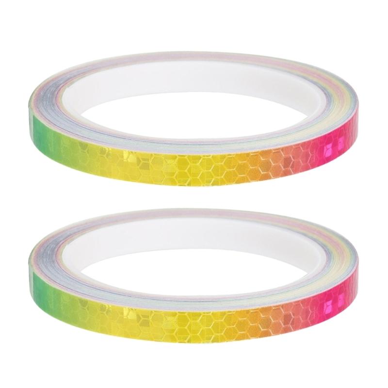 Bike Stickers Reflective Tape Bicycles Wheels Reflect Sticker MTB Bike Reflective Sticker Strip Tape for Cycling Warning