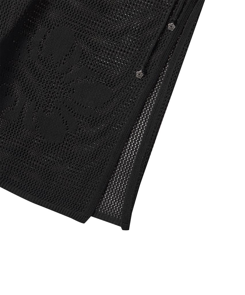 Ulkin Mugung Crochet Long Skirt_Black