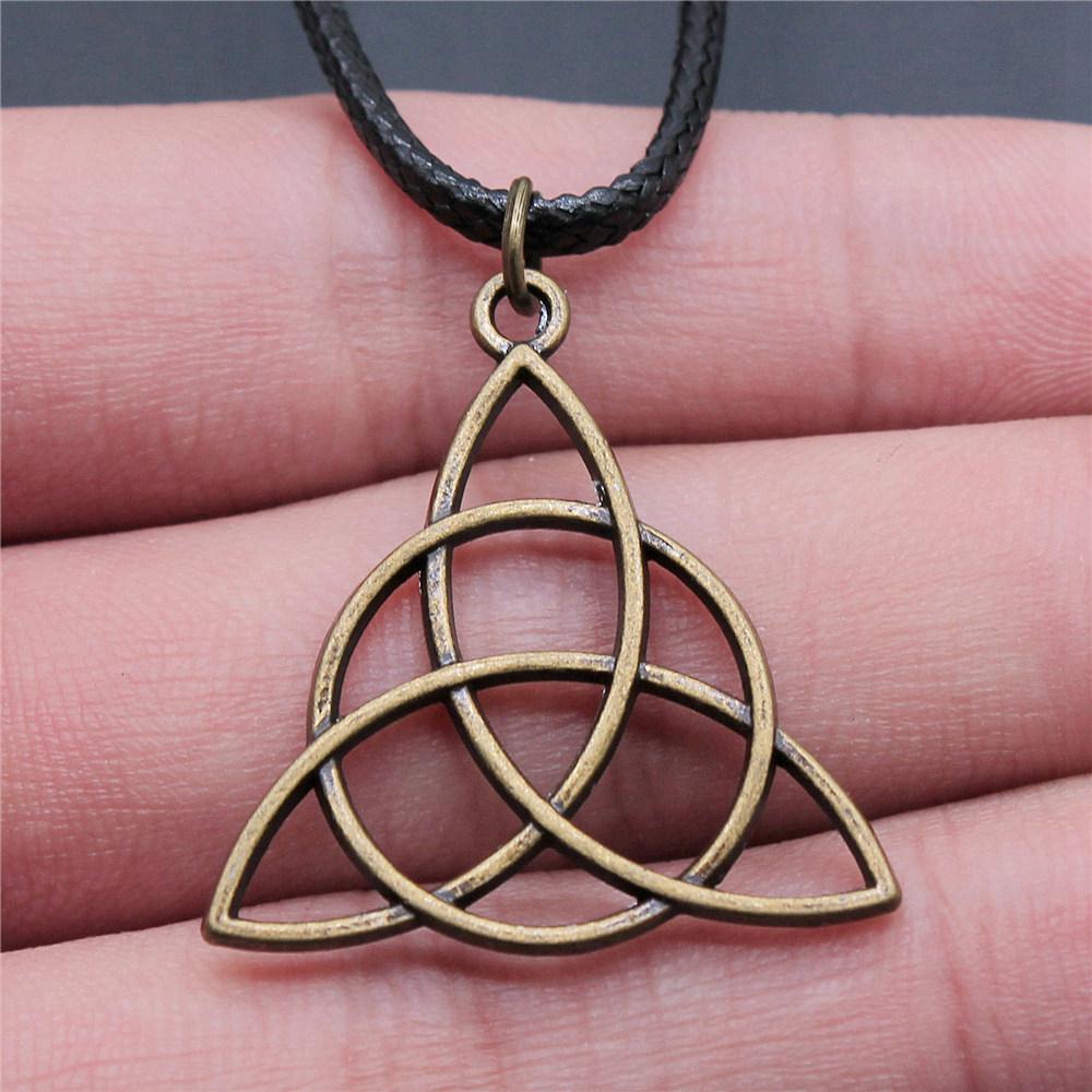 Hexagram Celtic Knot Mystical Amulet Pendant Antique Bronze Metal Couple Choker Necklace Hot Sale