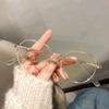 Fashion Polygonal Metal Frame Shiny Shortsighted Eyeglasses Anti Blue Light TR90 Myopia Glasses With Grade -0.5To -6.0