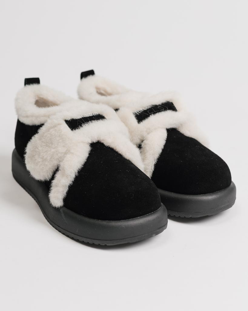 Velcro Boots Allsy 85912 36 Black Suede Wool