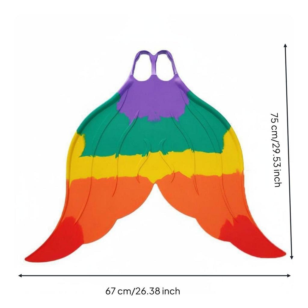 Professional Swimming Fins Mermaid Monofin Silicone Rubber Aquatic Gear Swim