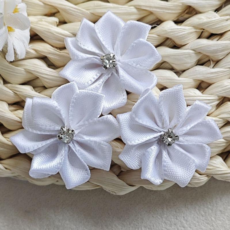 Cm Strass Polyesterband Handgenähte Stoffblume DIY-Accessoire für Kleidung Kopfbedeckung