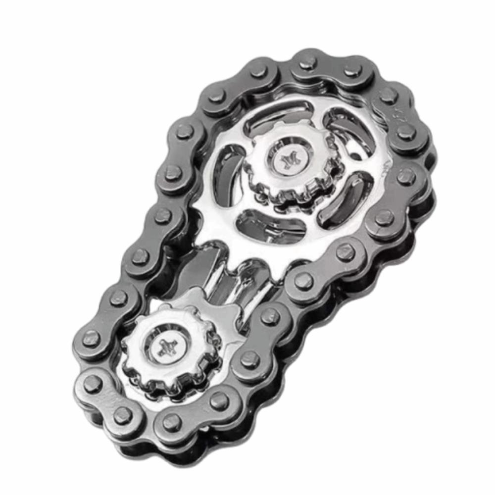 Креативный Маховик Фиджет Спиннер Волчок Сделай Сам Велосипедные Цепи Спиннер Сенсорная Игра Прочный Ручной Спиннер Цепная Шестерня Сувениры для Вечеринки чёрный