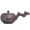 Teiera in Argilla Rocciosa Vecchia da 230 ml con Manico Laterale Set da Tè Kung Fu in Ceramica Bollitore per Tè Vintage Fatto a Mano