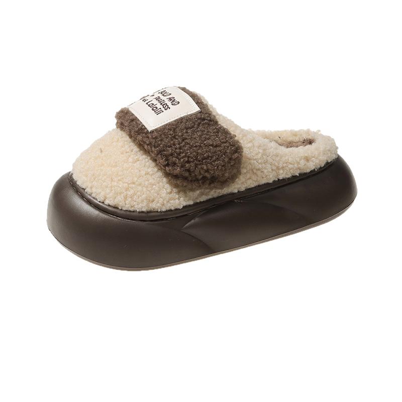 

Мода 2024 года, новые зимние домашние пушистые тапочки для пар для женщин, мужские нескользящие теплые плоские шлепанцы, мужские плюшевые хлопковые туфли 36-37 серый