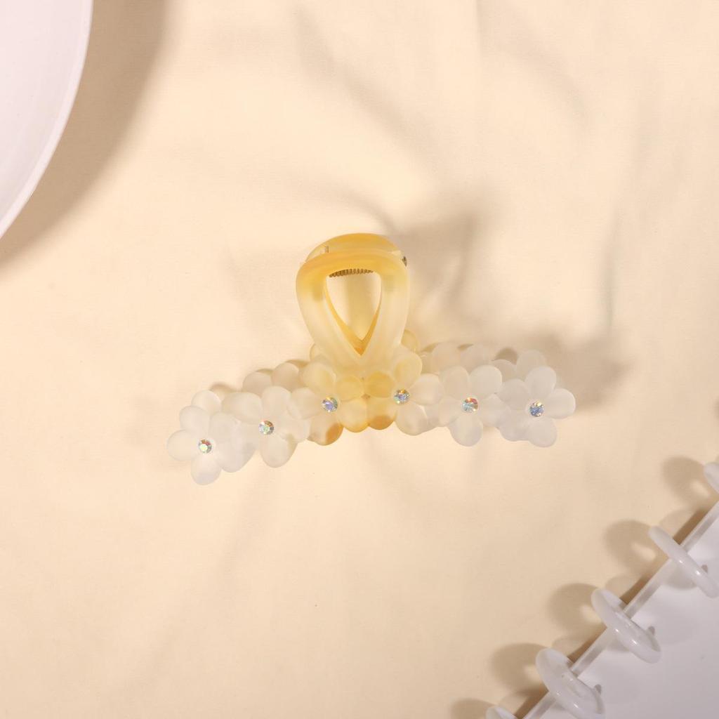 Gradient Rhinestone Shark Hair Clip for Women's Updo