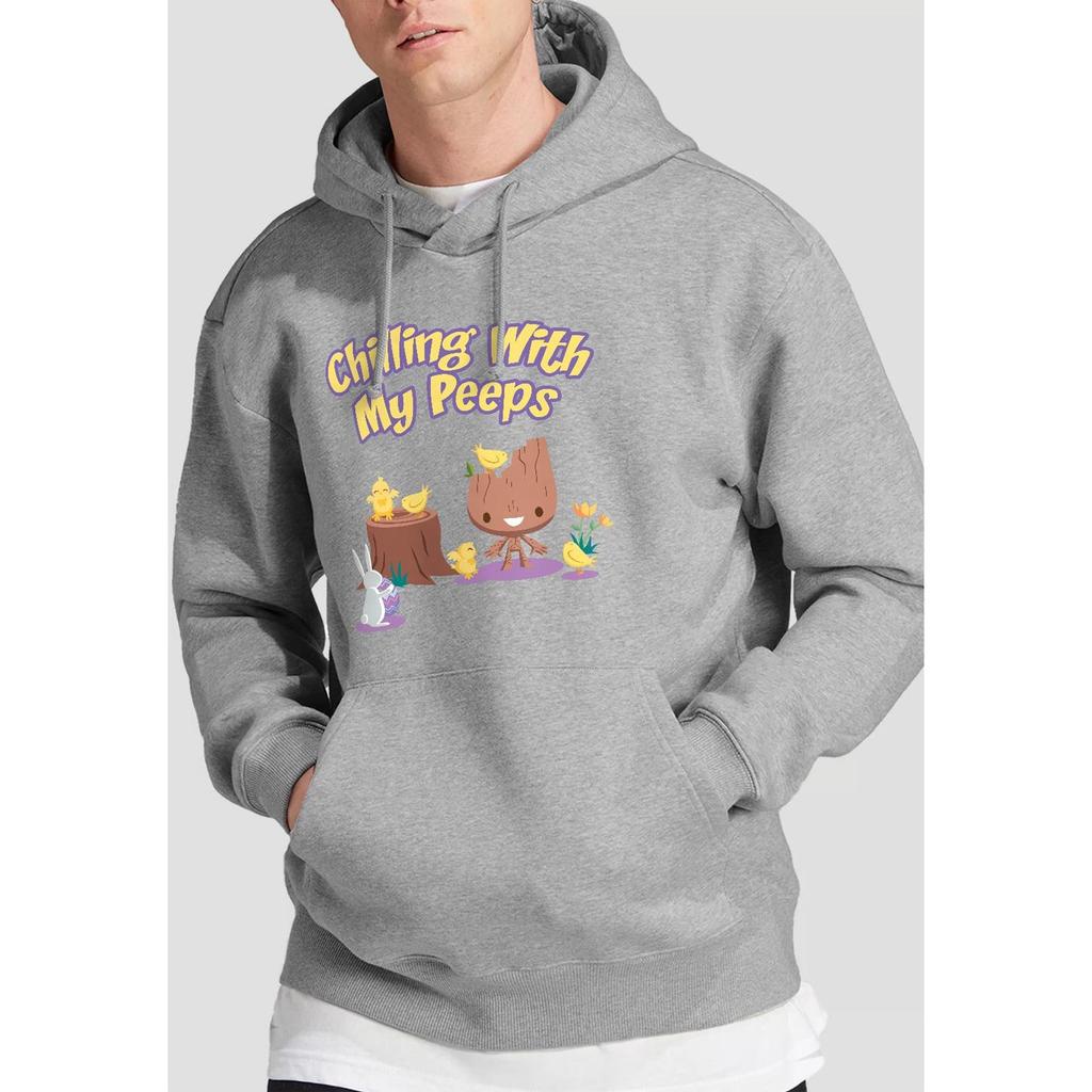 Guardians Of The Galaxy Mens Chilling With My Peeps Groot Hoodie