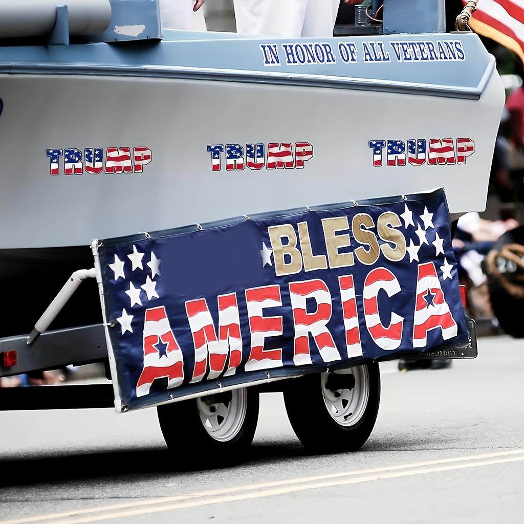 10 Stück Trump Amerikanische Flaggen Aufkleber - Vinyl Aufkleber für Autos/LKW/SUVs, Tassen/Haus/Fenster/Laptops - Tolles patriotisches Geschenk